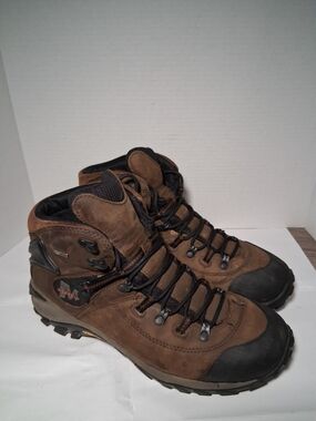 Merrell Brown Leather Hiking Boots with Black Toe Caps